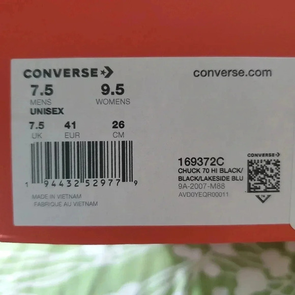 Converse unisex chuck 70 hi black lakeside - Picture 2 of 11